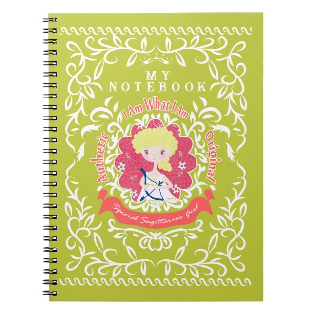 Sagittarius-Zeichen. Notizbuch Notizblock (Vorderseite)