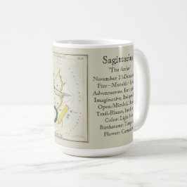 Sagittarius Zodiac Antique Astronomisches Diagramm Kaffeetasse