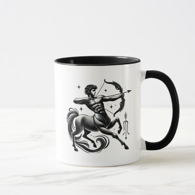 Sagittarius Zodiac Archer Astrology Gift Tasse (Rechts)