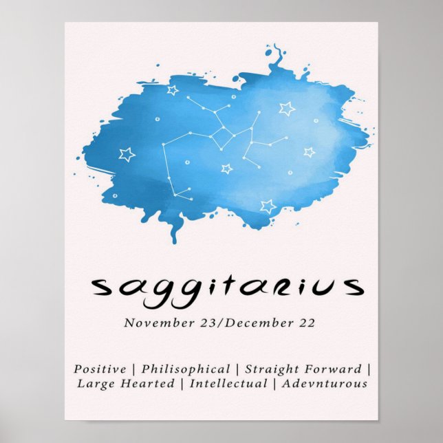 Sagittarius Zodiac Art Owner Geschenk | Niedliches Poster (Vorne)