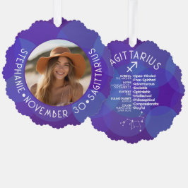 Sagittarius Zodiac Astrologie Signatur Foto Geburt Ornament Karte