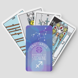 Sagittarius Zodiac Astrologie Signatur Foto Geburt Spielkarten