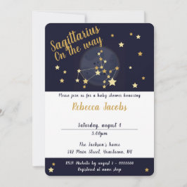 Sagittarius zodiac Baby Shower Einladung