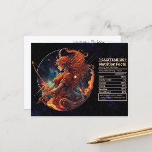 Sagittarius Zodiac Birthday Postcard Postkarte