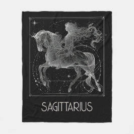 Sagittarius Zodiac Constellation Fleece Blanket