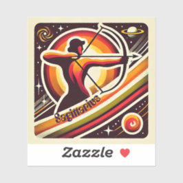 Sagittarius Zodiac Custom-Cut Vinyl Sticker