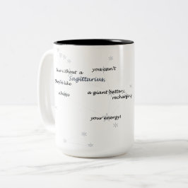 Sagittarius Zodiac Fun Text für jeden Tag oder Ges Zweifarbige Tasse