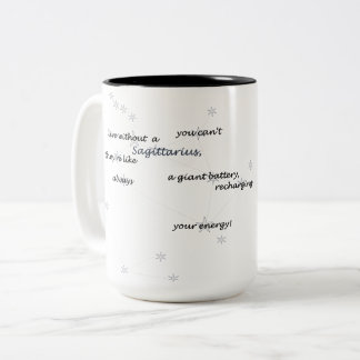 Sagittarius Zodiac Fun Text für jeden Tag oder Ges Zweifarbige Tasse