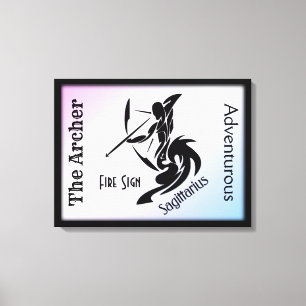 Sagittarius Zodiac Gerahmte Hübsche Pastel Hues Leinwanddruck