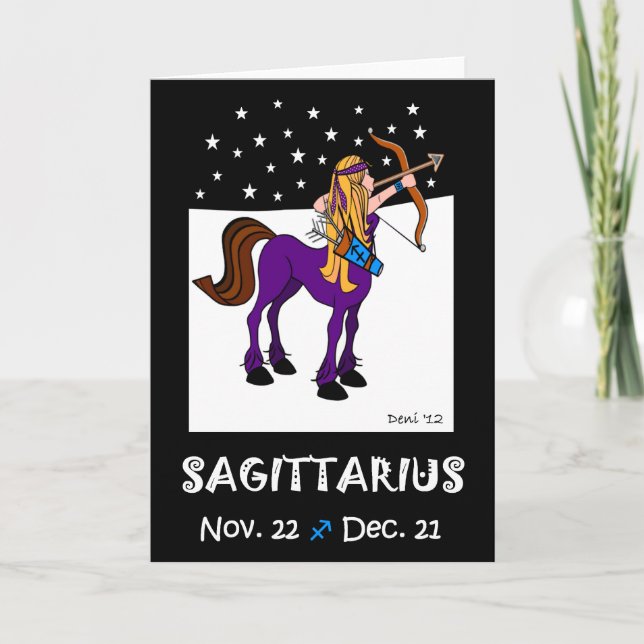SAGITTARIUS - ZODIAC GREETCARD KARTE (Vorderseite)