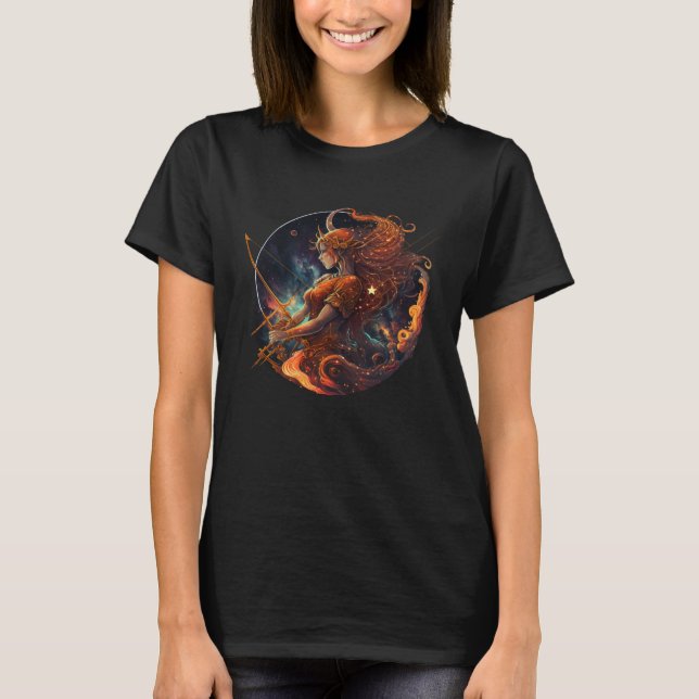 Sagittarius Zodiac Horoscope Sagittarius Astrologi T-Shirt (Vorderseite)