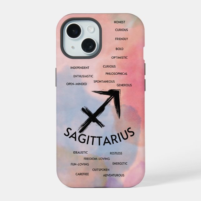 Sagittarius Zodiac Horoskop Girls iPhone 15 Hülle (Rückseite)