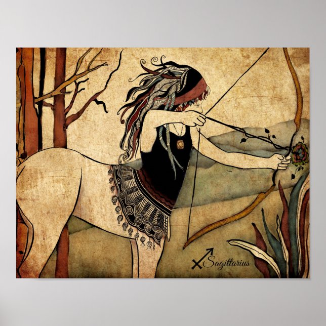 Sagittarius Zodiac Poster (Vorne)