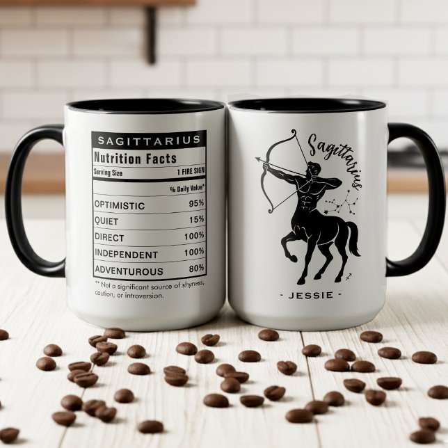 Sagittarius Zodiac Sign Astrology Nutrition Facts Tasse (Sagittarius Zodiac Sign Astrology Nutrition Facts Mug
)