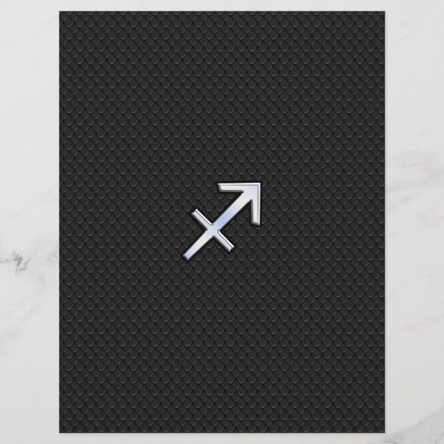 Sagittarius Zodiac Sign auf Black Snake Skin Decke (Vorderseite)