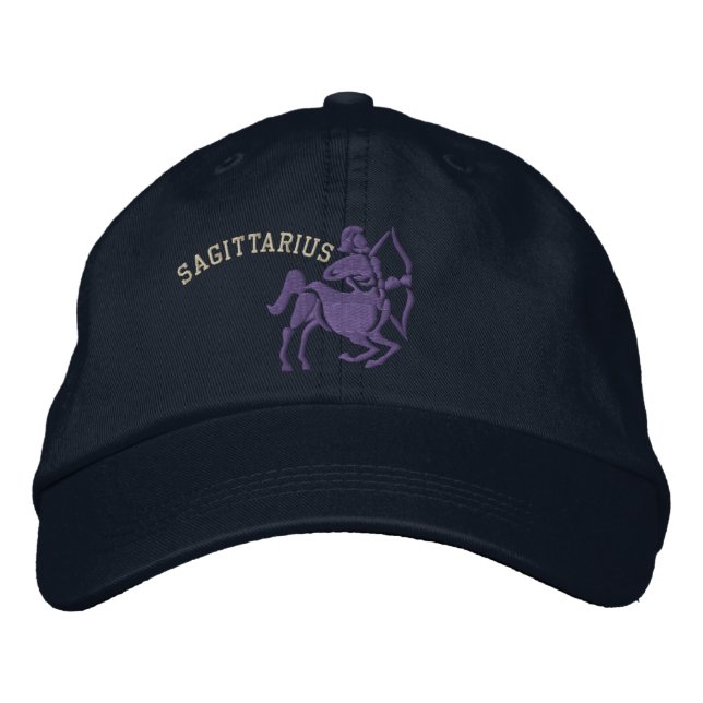 Sagittarius Zodiac Sign Embroidery 22 - 21. Dezemb Bestickte Kappe (Vorderseite)