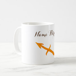 Sagittarius Zodiac Sign Gold Individuelle Name Kaffeetasse