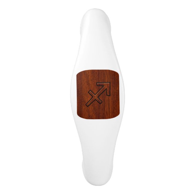 Sagittarius Zodiac Sign in Mahogany Brown Style Keramik Schrankknauf (Vorderseite)
