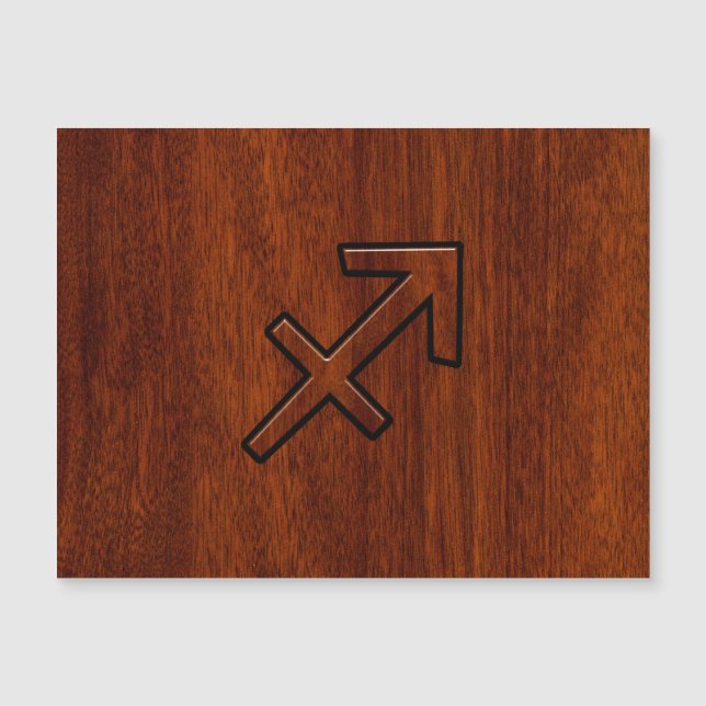 Sagittarius Zodiac Sign in Mahogany Brown Style Magnetkarte (Vorderseite)