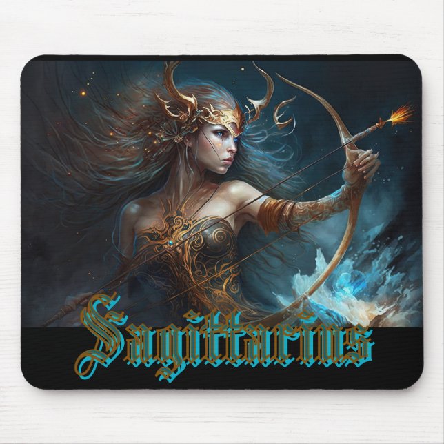 Sagittarius Zodiac Sign Mousepad (Vorne)