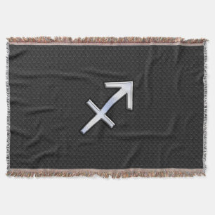 Sagittarius Zodiac Sign on Snake Skin Style Decke