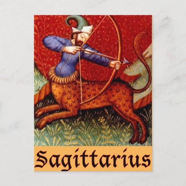 Sagittarius Zodiac Sign Postkarte (Vorderseite)