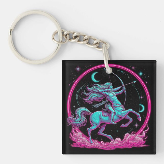 Sagittarius Zodiac Sign Schlüsselanhänger (Vorderseite)