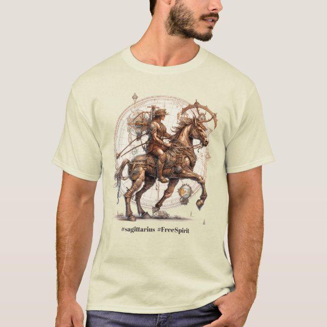 Sagittarius zodiac sign steampunk T-Shirt (Vorderseite)