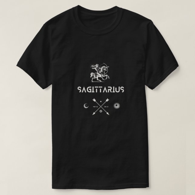 Sagittarius Zodiac Sign T - Shirt (Design vorne)