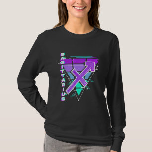 Sagittarius Zodiac Sign Vaporwave Ästhetik 80 90 T-Shirt