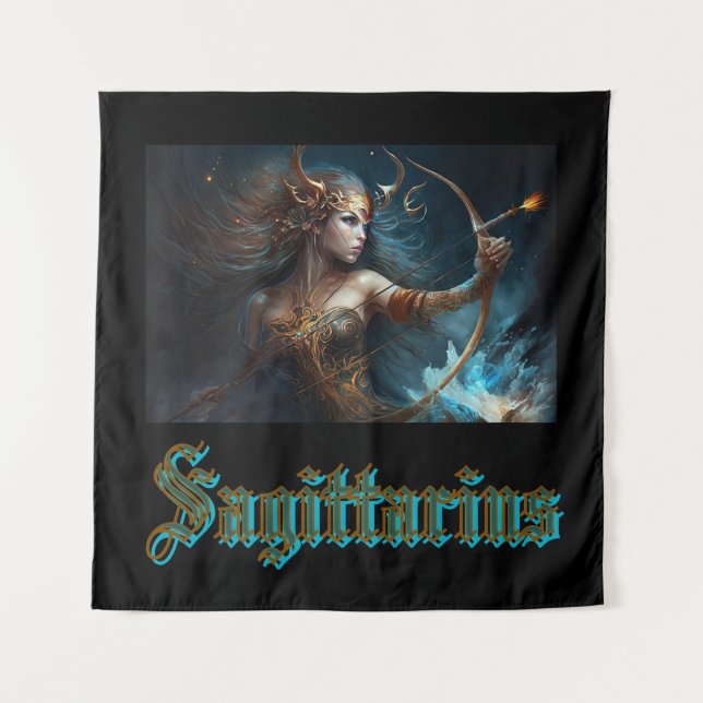 Sagittarius Zodiac Sign Wandteppich (Vorderseite)