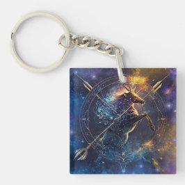 Sagittarius Zodiac Sign Watercolor Design Schlüsselanhänger