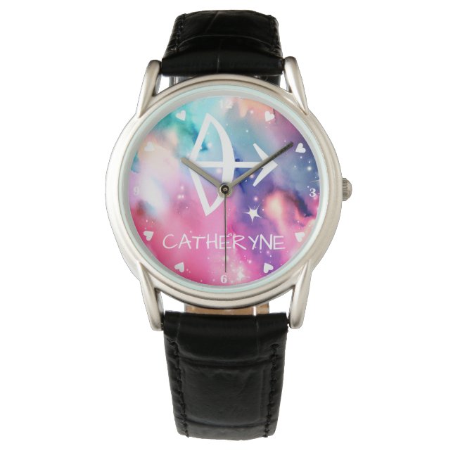 Sagittarius Zodiac Signieren Atemberaubende Wasser Armbanduhr (Vorderseite)