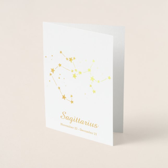 SAGITTARIUS-Zodiac-Sternenkonstellation Folienkarte (Vorderseite)