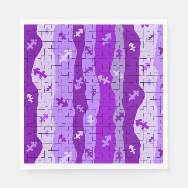 Sagittarius Zodiac Streifen Serviette (Vorderseite)
