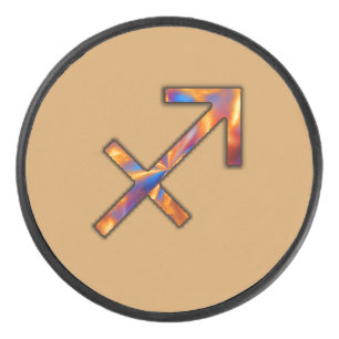 Sagittarius Zodiac Symbol Elmt von K Yoncich Eishockey Puck