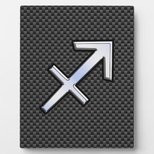 Sagittarius Zodiac Symbol Kohlefaser Fotoplatte