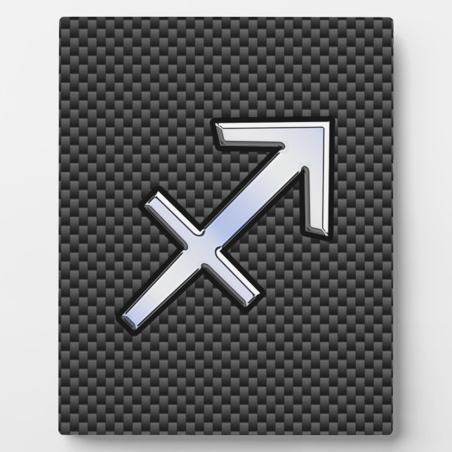 Sagittarius Zodiac Symbol Kohlefaser Fotoplatte (Vorderseite)