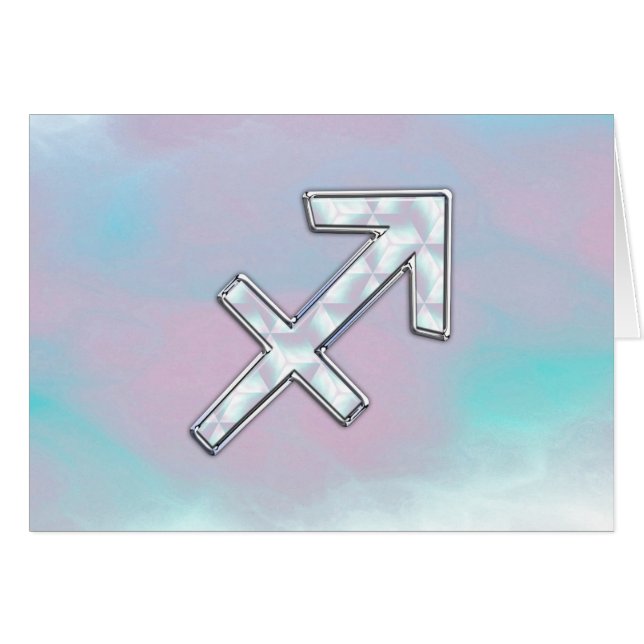 Sagittarius Zodiac Symbol Mutter von Pearl Style (Vorderseite (Horizontal))