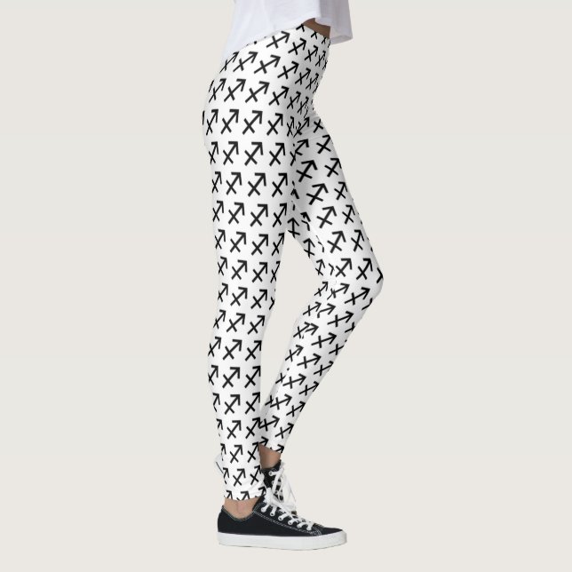 Sagittarius Zodiac Symbol Standard von K Yoncich Leggings (Rechts)