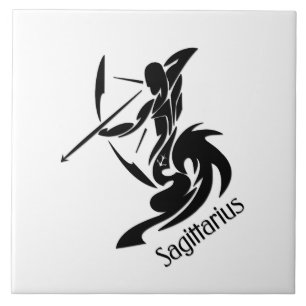 Sagittarius Zodiac Symbol und Zeichen Fliese