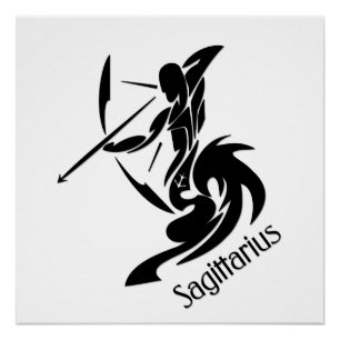 Sagittarius Zodiac Symbol und Zeichen Poster