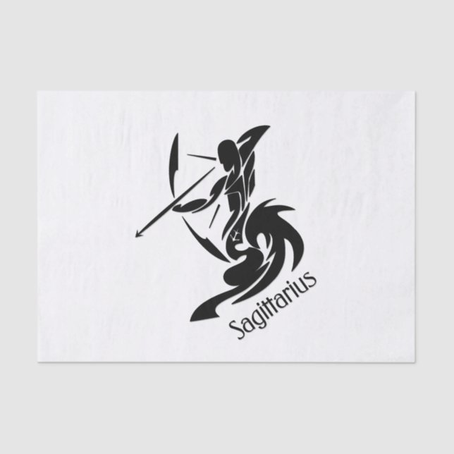 Sagittarius Zodiac Symbol und Zeichen Seidenpapier (Vorderseite)