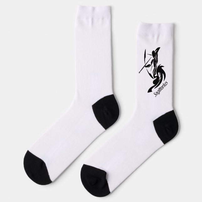 Sagittarius Zodiac Symbol und Zeichen Socken (Linkes Detail)