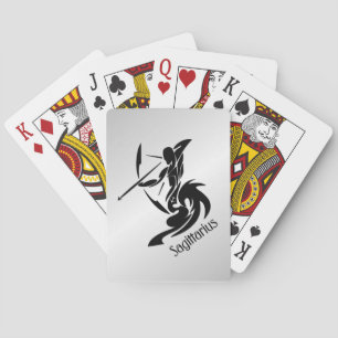 Sagittarius Zodiac Symbol und Zeichen Spielkarten
