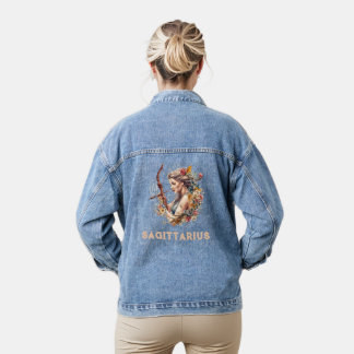Sagittarius Zodiac - Veste Denim pour femmes