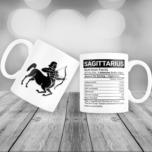 Sagittarius Zodiac-Zeichen mit nährstoffreichen Fa Jumbo-Tasse (Von Creator hochgeladen)
