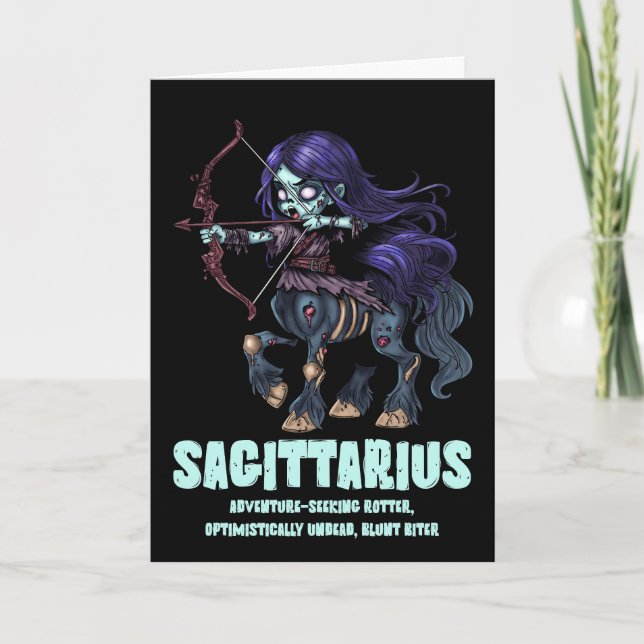 Sagittarius Zombie Karte (Vorderseite)