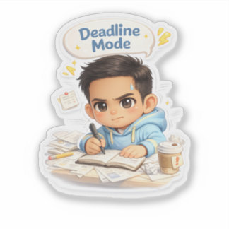 Sago - Cute Deadline Mode Sticker