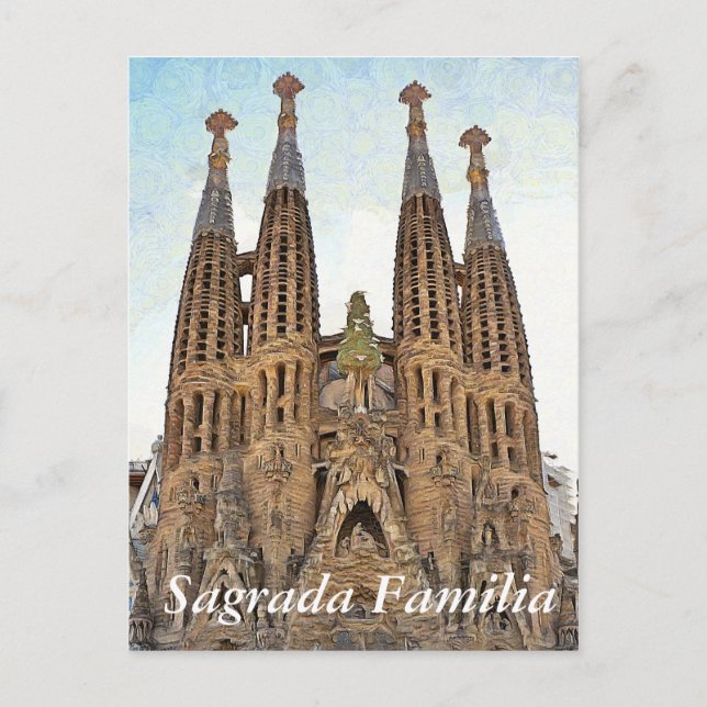 Sagrada Familia. Ansicht 3. Postkarte (Vorderseite)
